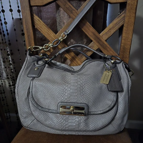 Coach Kristin Python Leather Satchel - Picture 1 of 6